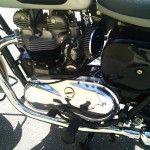 Triumph Bonneville - 1962 - Motor and Transmission, Primary Drive Chain Cover, Cylinder Head and Exhaust.