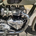Triumph Bonneville - 1962 - Engine and Gearbox, Timing Chain Cover, Points Cover, Gear Change Lever and Footrest.