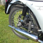 Triumph Speed Twin - 1964 - Swing Arm, Silencer, Rear Footrest and Chain Adjuster.