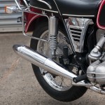 BMW R75/5 - 1973 - Chrome Side Panel, Rear Shock Absorber, Muffler, Pannier Frame and Flasher.