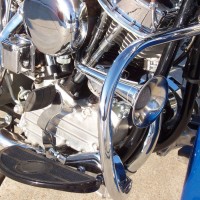 Harley-Davidson FLH Duo Glide - 1960 - Air Intake, Motor, Horn Crash Bar and Brake.